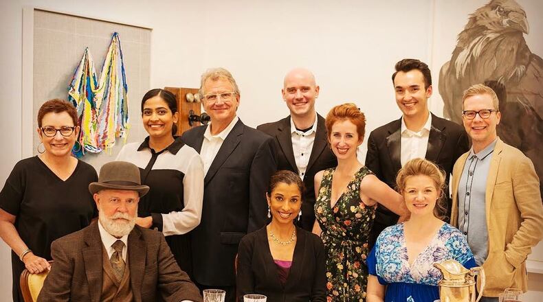 Untethered Theatre Project debuted in May with "The Inspector Calls." Co-founders Patti Siegel (far left) and Clifton Guterman (far right) posed with the cast, which included their partners Jeff Hathcoat (standing, center) and Courtney Moors (sitting, right). (Photo by Jerry Siegel)