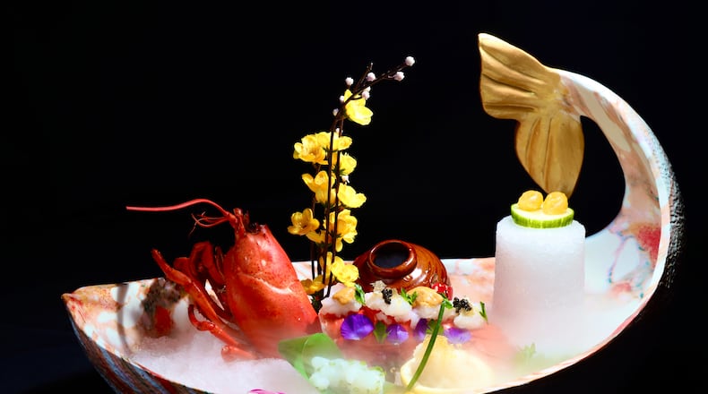 Lobster sashimi from the X Pot.