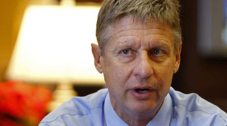 Libertarian Gary Johnson. AJC photo.
