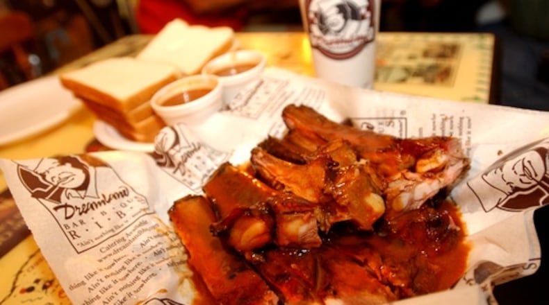 Pork ribs and white bread at Dreamland Bar-B-Que in Tuscaloosa are so good the Alabama Bureau of Tourism & Travel says they are one of the 100 dishes to eat in Alabama before you die.