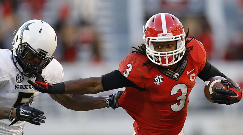 Georgia running back Todd Gurley had 773 rushing yards and eight touchdowns in five games this season.