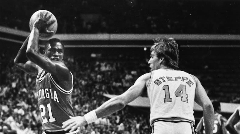 Georgia's Dominique Wilkins was SEC player of the year in 1981. AJC file photo