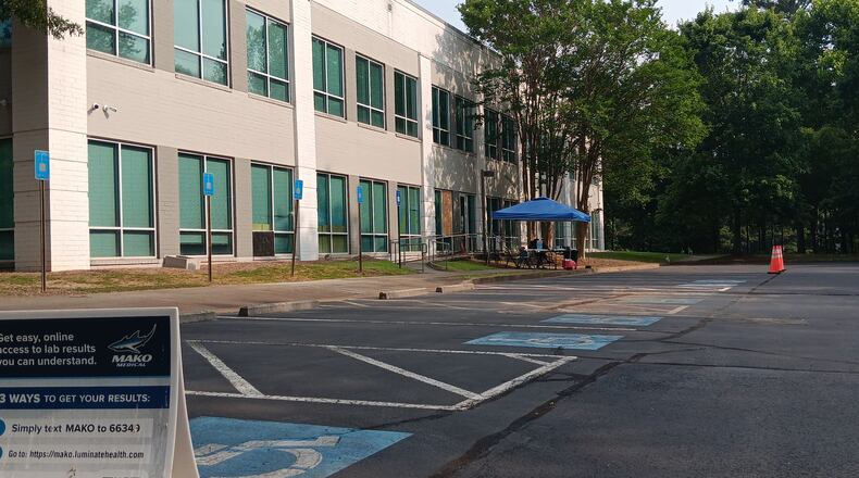 The building at 4700 North Point Parkway has served as Fulton County's main testing and vaccination site for COVID-19, but when those functions move to a new building 4700 will become home to multiple public health offices.