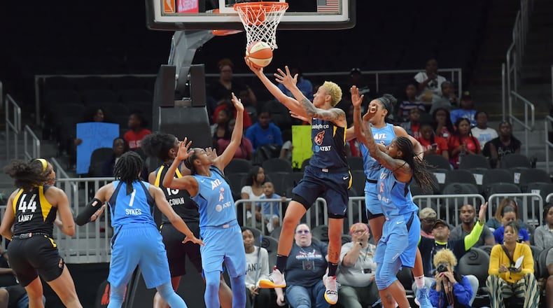 The Atlanta Dream played at State Farm Arena. HYOSUB SHIN / HSHIN@AJC.COM