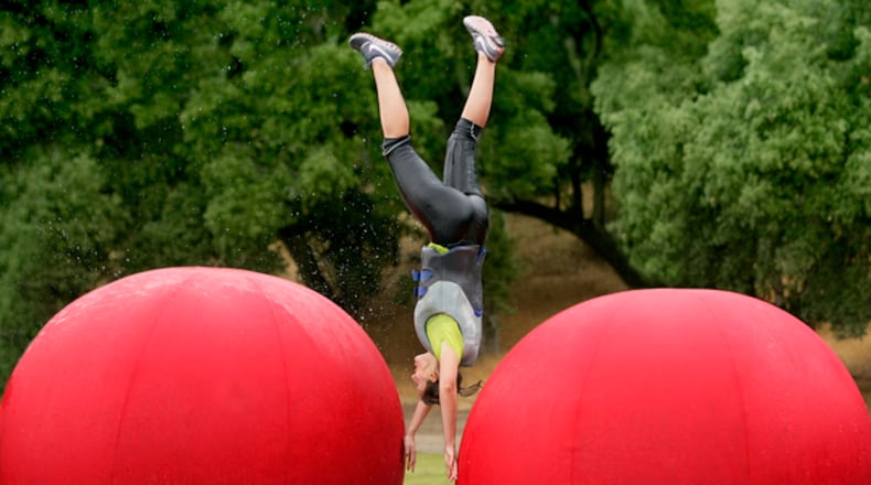 A male contestant (not pictured in this photo provied by Endemol Shine North America) died after completing an obstacle course on the TBS revamp of "Wipeout."