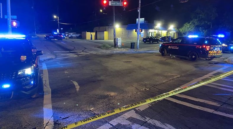 Atlanta police investigated a deadly shooting outside the Pick'n'Pay convenience store on Joseph E. Boone Boulevard on Thursday night.