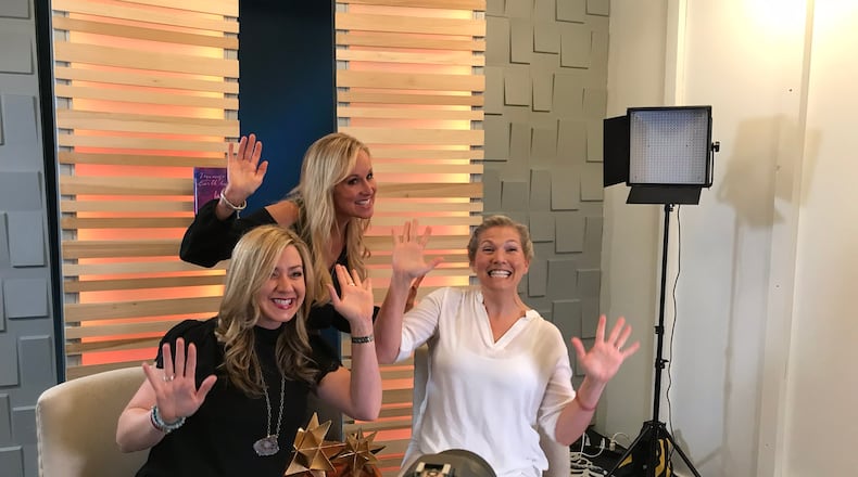 Suzanne Adams, Dr. Karin Luise and Jamie Butler on November 9, 2017 on the Lighter Side Network set.