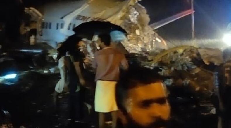 An Air India Express flight with 191 passengers crashed Friday after overshooting the runway while attempting to land at Kozhikode Airport in Dubai, according to news reports.
The plane reportedly split in half on impact, according to early reports from the scene.