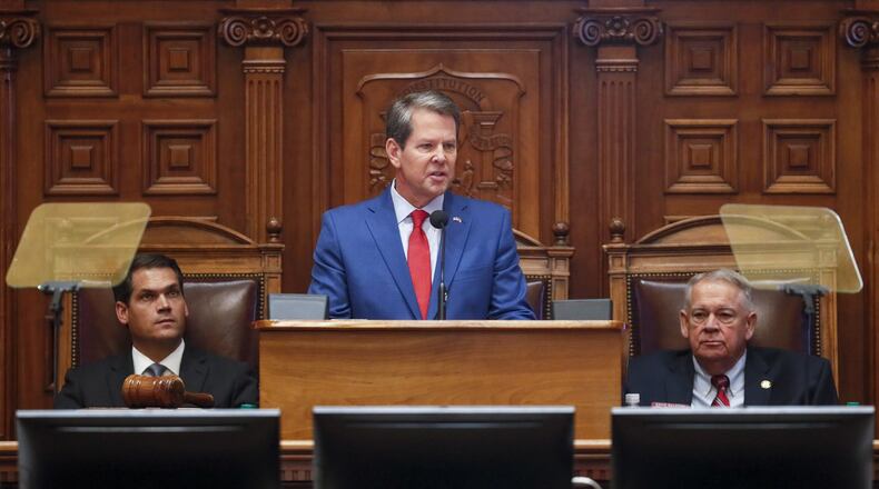 Gov. Brian Kemp used his State of the State address to call for a $2,000 pay raise for the state’s 100,000 some public school teachers. If the proposal wins the Legislature’s approval, it will fulfill one of Kemp’s biggest campaign promises in 2018, when he pledged get teachers $5,000 raises. They got the first $3,000 last year. Bob Andres / bandres@ajc.com