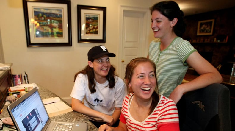 The Boden triplets Lauren (from left), Stephanie, and Allison are Valedictorians and co-salutatorians as seniors at Lakeside High School.