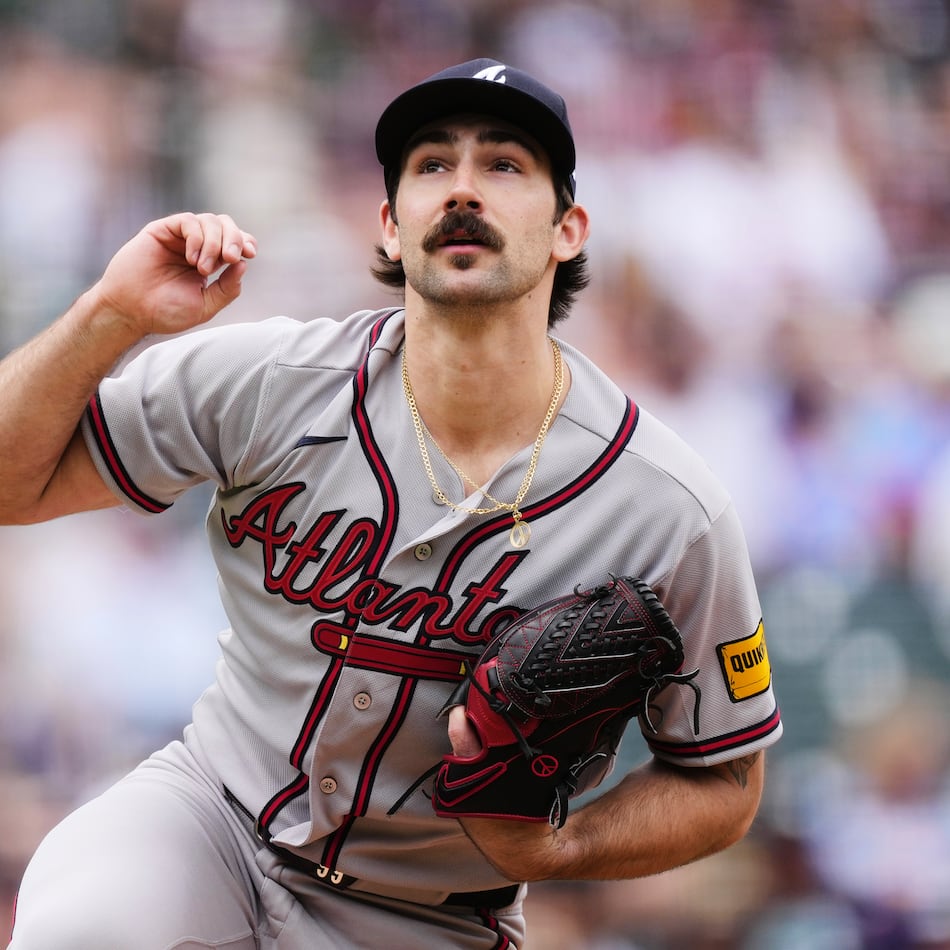 “I’d rather be pitching than hurt, for sure, but I don’t want a participation trophy,” Atlanta Braves starting pitcher Spencer Strider after Sunday's game in Denver. (David Zalubowski/AP)