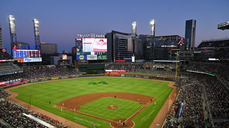 May 7, 2021 Atlanta - Atlanta Braves home game against Philadelphia Phillies at Truist Park on Friday, May 7, 2021. (Hyosub Shin / Hyosub.Shin@ajc.com)