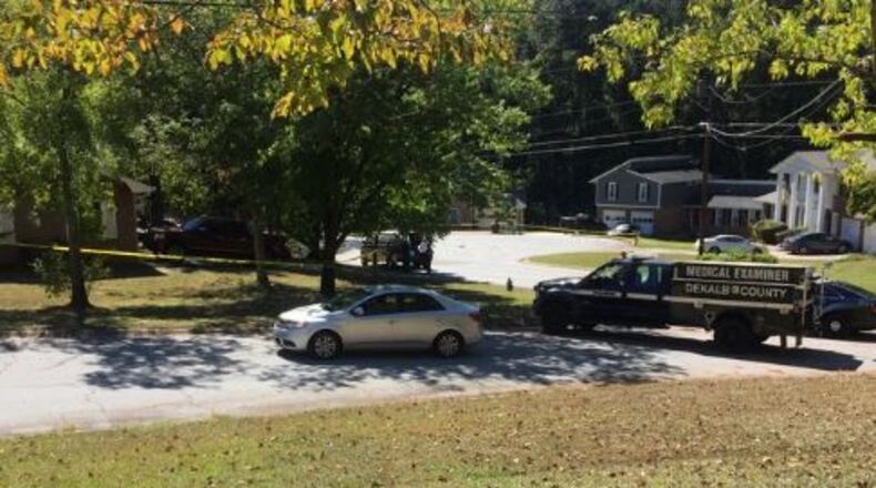 This was the shooting scene in DeKalb County that left one man dead Tuesday. (Credit: Channel 2 Action News)