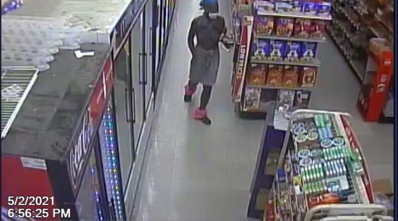 Authorities said the blaze started when a woman walked into the Family Dollar and began setting items on fire.