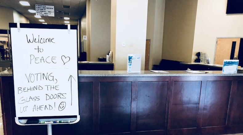 About 81 voters had cast their ballots around lunchtime at the Peace Baptist Church in Decatur.