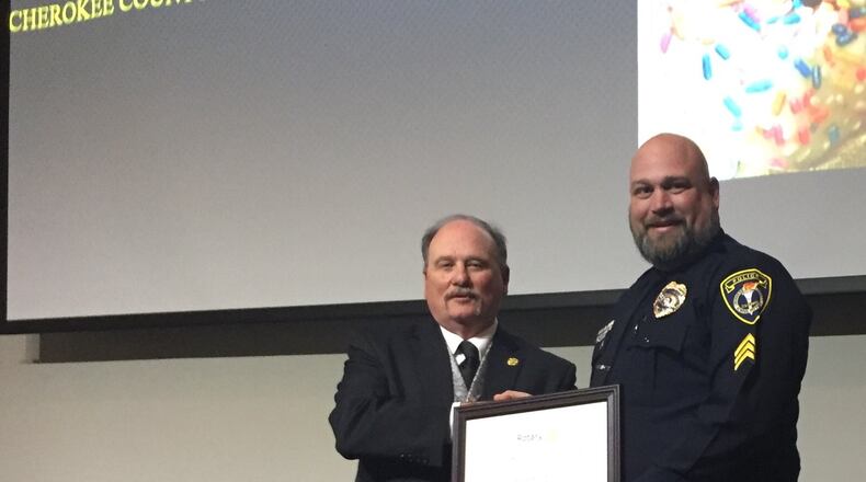CCSD School Police Department Sgt. Richie Rich honored with a Public Safety Employee of the Year Award in May at the Third Annual Public Safety Appreciation Luncheon presented by the Rotary Club of Canton.