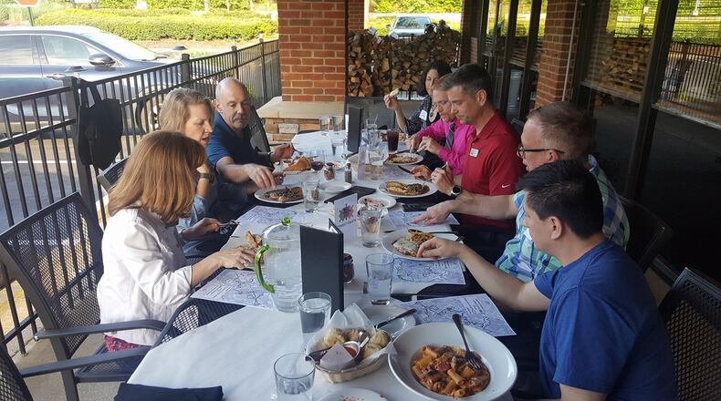 Duluth residents and business owners learn about city initiatives at the April Connect Duluth civic dinner. Courtesy City of Duluth