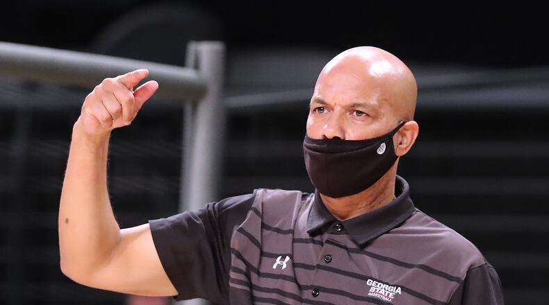 Georgia State coach Rob Lanier.  “Curtis Compton / Curtis.Compton@ajc.com”