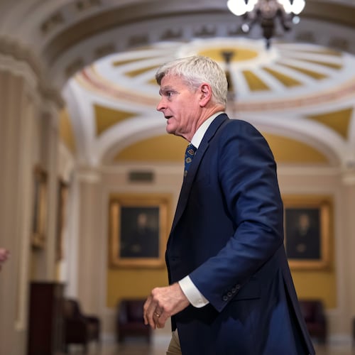 Sen. Bill Cassidy, R-La., leaves a closed-door meeting with President Donald Trump and Republican senators at the Capitol in Washington, Wednesday, June 24, 2026. (AP Photo/J. Scott Applewhite)