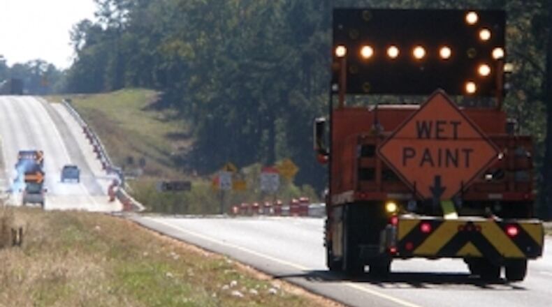 Milton recently approved $67,055 for Peek Pavement Marking, LLC. to provide installation of thermoplastic striping and raised pavement markings on various roadways throughout the city. (Courtesy Peek Pavement Marking)