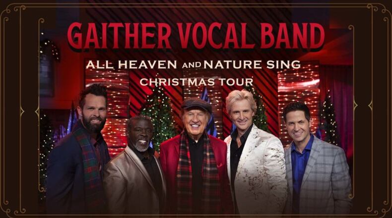 To the First Baptist Church of Woodstock, the Gaither Vocal Band will bring its Christmas Tour on Dec. 3 for this ticketed event. (Courtesy of Gaither Vocal Band)