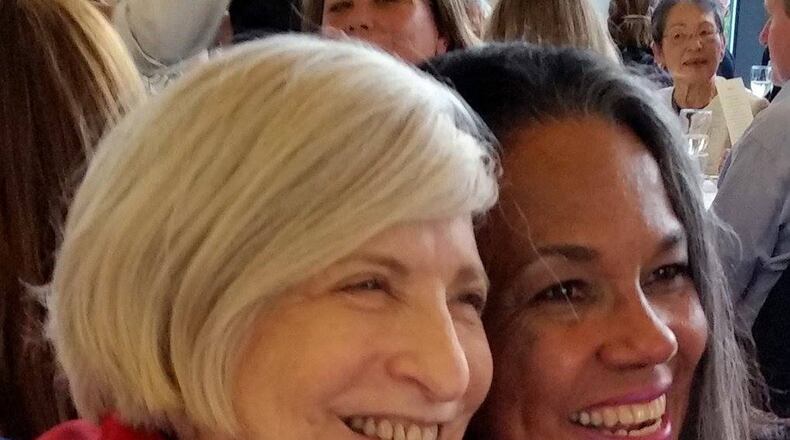 Culinary journalist Toni Tipton-Martin (right) befriended Nathalie Dupree during the founding of the Southern Foodways Alliance. Here, the pair attend a Les Dames d’Escoffier conference in Washington in 2016. Courtesy of Susi Gott Seguret