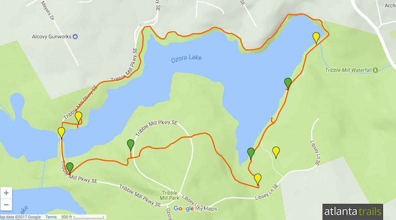 A new entryway at Tribble Mill Park on Chandler Road will coincide with the construction of a new trailhead for the multipurpose Lloyd N. Harris Greenway Trail that will connect to Harbins Park in Dacula. (Courtesy Gwinnett County)