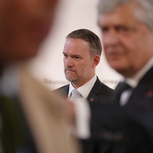 U.S. Trade Representative Jamieson Greer arrives for the G7 trade meeting in Paris, Wednesday, May 6, 2026. (AP Photo/Aurelien Morissard, Pool)