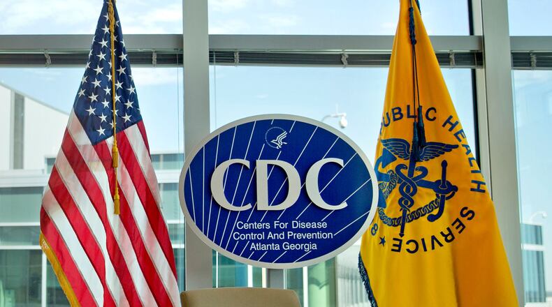This Nov. 19, 2013 file photo shows a Centers for Disease Control and Prevention logo at the agency's federal headquarters in Atlanta.