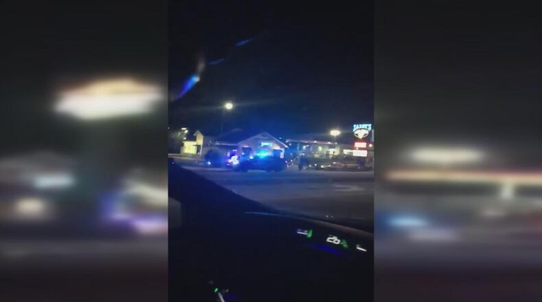 Two officers were shot in Lavonia Monday night. (Credit: Channel 2 Action News)