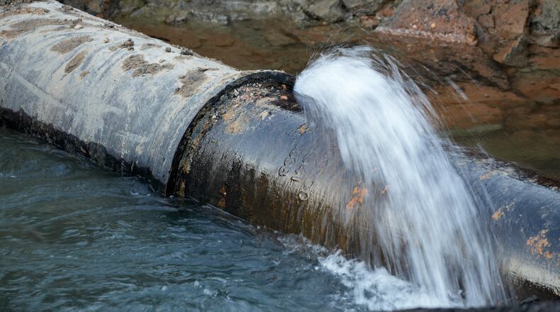 A water main break on Clairmont Road has caused a closure between Bragg Street and Dresden Drive as crews work on repairs. Wednesday, January 15, 2025 (Ben Hendren for the Atlanta Journal-Constitution)