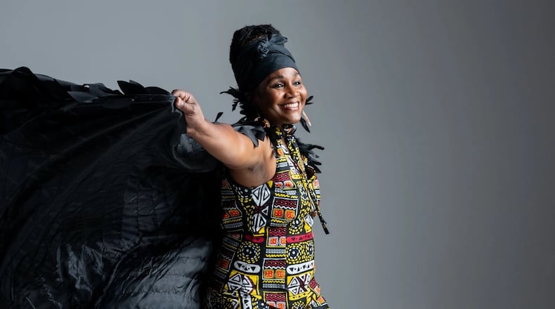 Omelika Kuumba performs "Soaring High" at ArtsXchange on Nov. 16.