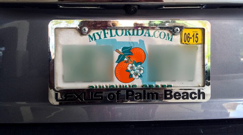 Florida residents can request personalized license plates — but that doesn’t mean they’ll be approved. (Gwyn Surface / The Palm Beach Post)