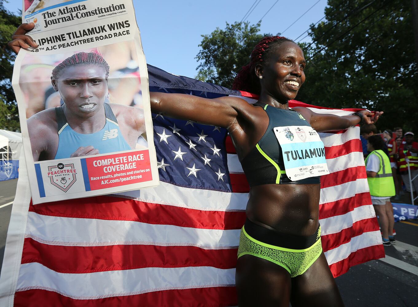 Photos: Patriotism at the AJC Peachtree Road Race
