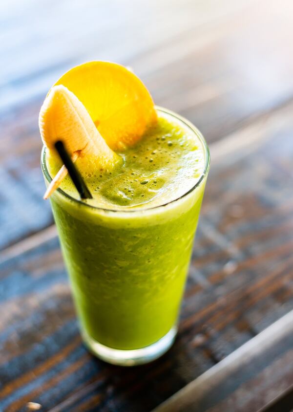 Howard Hsu’s Green Smoothie is from the co-owner of Sweet Auburn Barbecue and Lazy Betty. It’s nutritious and Hsu says you can swap out the fruit in his recipe. CONTRIBUTED BY HENRI HOLLIS