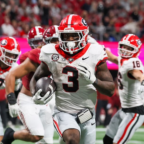 Georgia’s Nate Frazier isn’t appearing on any postseason all-star teams, but his recent success is hard not to note. (Jason Getz/AJC)