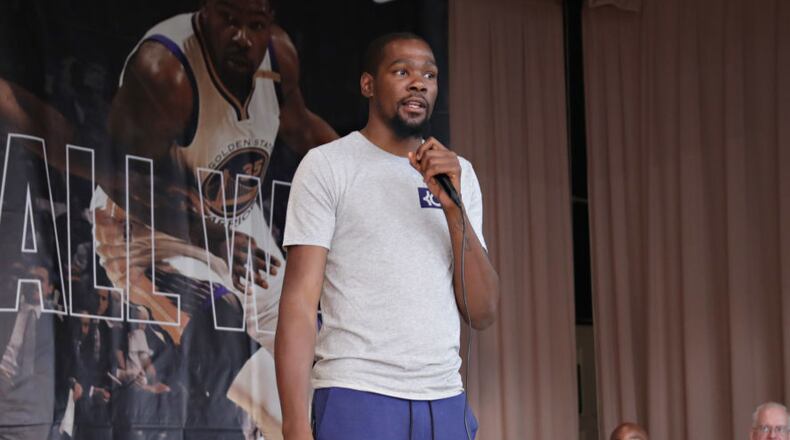 Kevin Durant led Golden State to an NBA title this past season.