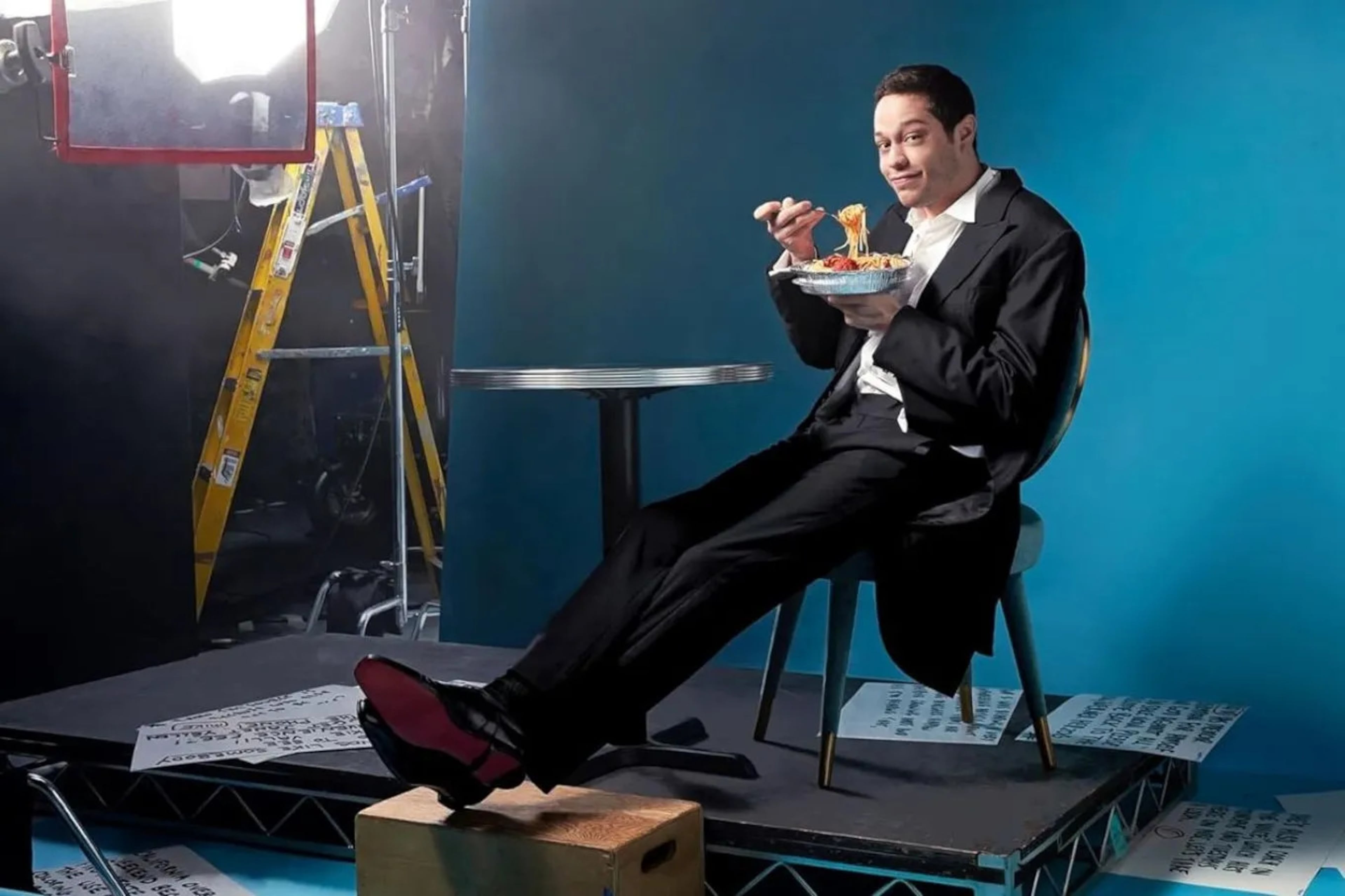 Former "Saturday Night Live" cast member Pete Davidson came back to host and received the "bumper" photo treatment. He's in the book "The Art of the SNL Portrait." (Handout)