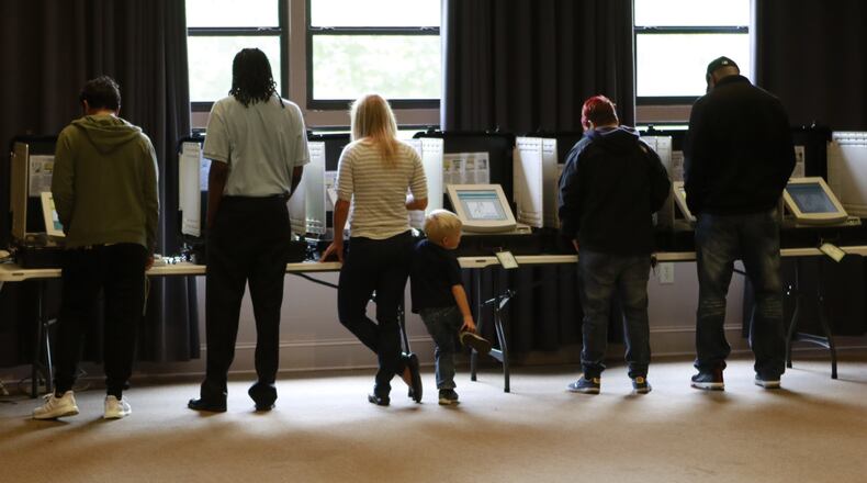 Voting at the Life Church Smyrna Assembly of God in Smyrna on Tuesday, Nov. 8, 2016.