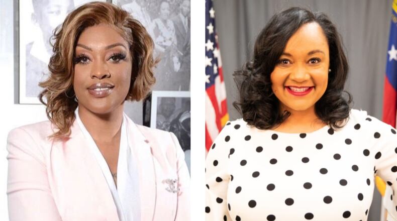 Republican Angela Stanton-King (left) will face Democrat Nikema Williams in the 2020 general election for Georgia's 5th Congressional District. AJC file photos.