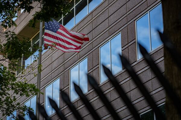 The Atlanta Field Office of the U.S Immigration and Customs Enforcement on Ted Turner Drive. Wednesday, October 1, 2025 (Ben Hendren for the AJC)