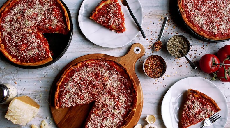 Pizza from Nancy's Pizza.