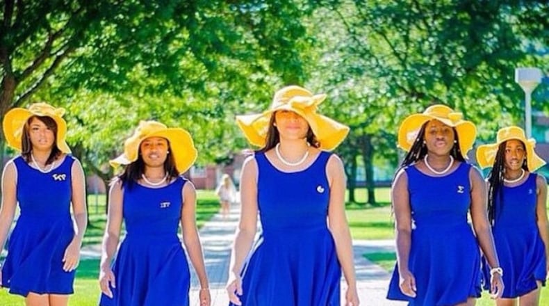 Sporting their trademark blue and gold, Sigma Gamma Rho, which started as a teachers group, has become an international collegiate sorority with more than 90,000 women and 500 chapters worldwide.
