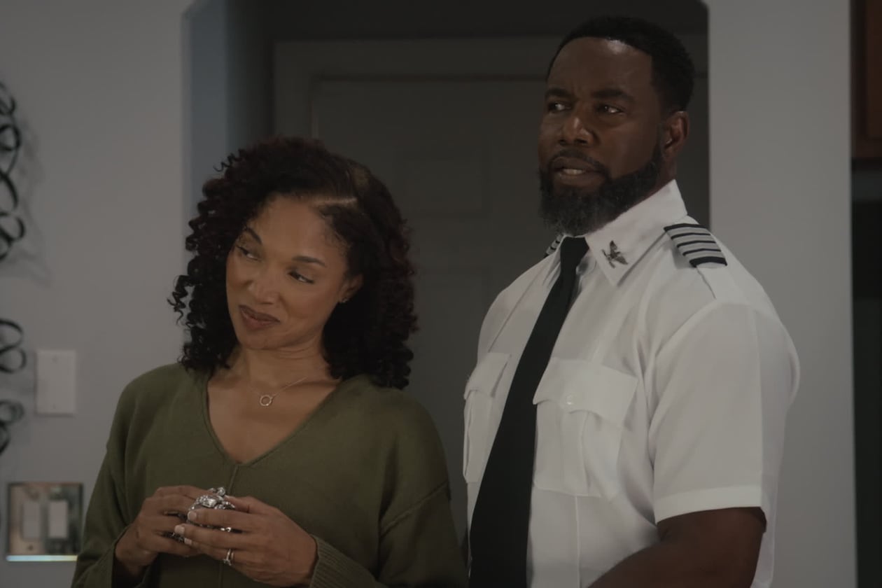 Lisa Arrindell (left) plays loving wife Wanda, who is shocked when a man shows up at her house revealing he is the son of her husband, Jack (played by Michael Jai White), from an affair nearly 30 years earlier. (Courtesy of Hidden Gem Entertainment)