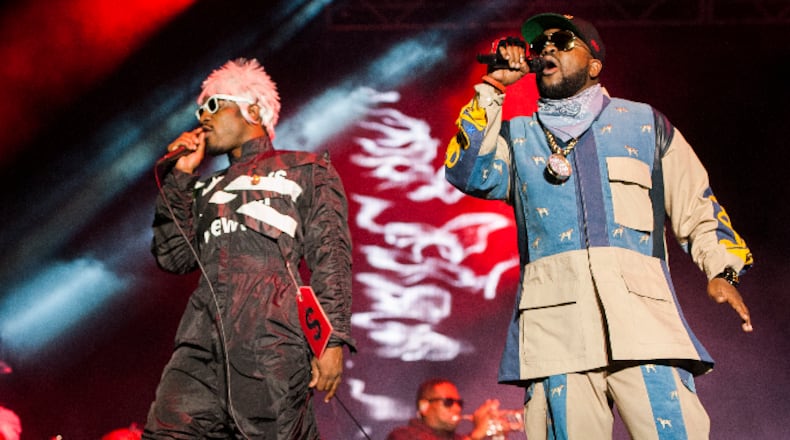 Andre "Andre 3000" Benjamin, left, and Antwan "Big Boi" Patton, right, of Outkast.