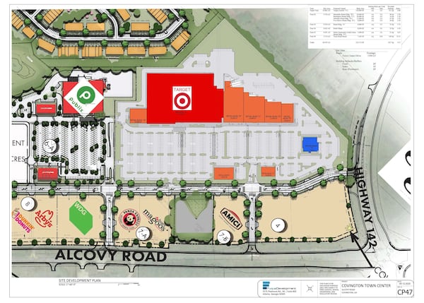 A new Target store is planned for Covington, a city east of Atlanta. (Courtesy of Fuqua Development)