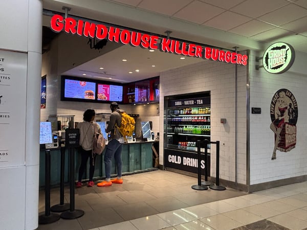 Delaware North operates the Grindhouse Killer Burgers at the Atlanta airport's Concourse T. (Emma Hurt/AJC)
