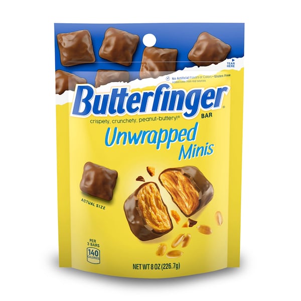 Butterfinger offers several alternatives to its full-size candy bars, including these mini versions. (Courtesy)