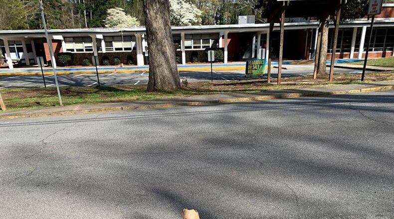 Linda Grivas hopes this sinkhole can be repaired soon. Photo/Linda Grivas.