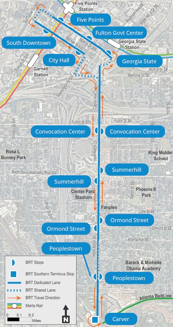 MARTA's Summerhill bus rapid transit line will open in 2025.